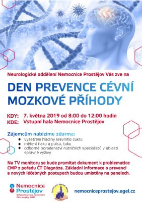 7.5. 2019 Den prevence cévní mozkové příhody připravuje Nemocnice Prostějov