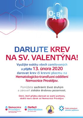 Nemocnice Prostějov odmění nejen dvojice dárců při Valentýnském odběru