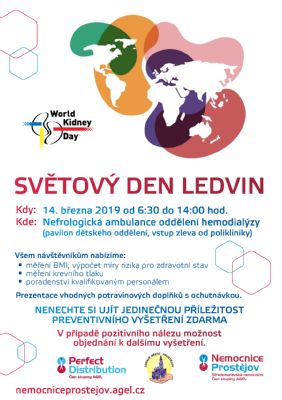 Dne 14. března Vás zveme na Světový den ledvin