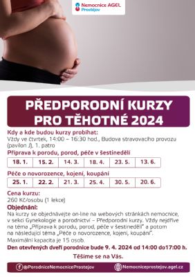 Předporodní kurzy pro těhotné 2024