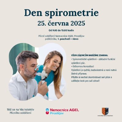 Nemocnice AGEL Prostějov zve na Den spirometrie: Nechte si zdarma zkontrolovat své plíce